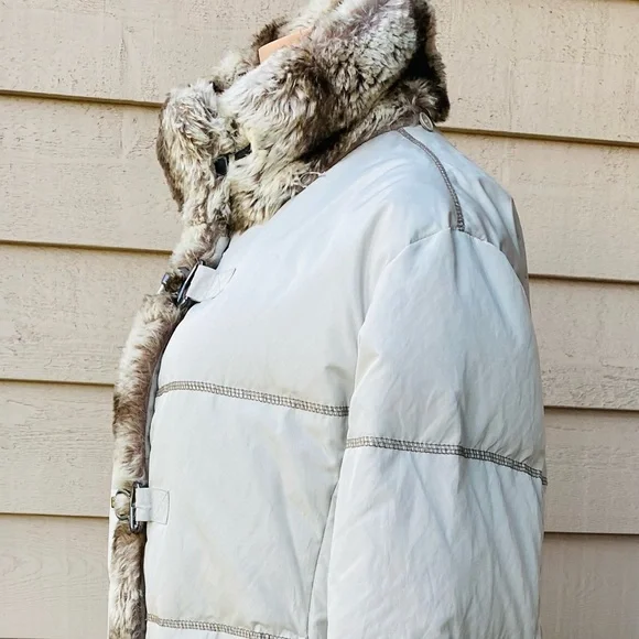 Hilary Radley Ny Faux Chinchilla Puffer - Picture 2 of 11